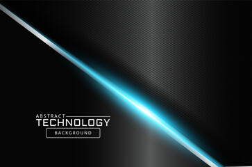 Black 3D vector hexagonal technology abstract background. Abstract modern technology