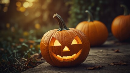 Obraz premium jack o lantern with pumpkin