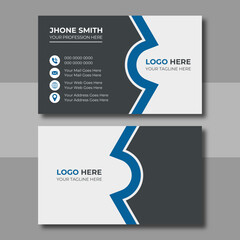 Simple business card design. business card design for business and personal use. print ready, vector illustration design, horizontal layout