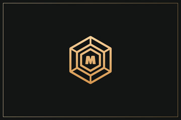 M Letter Trademark Brand Logo