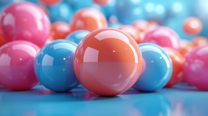 Colorful Spheres Abstract Background