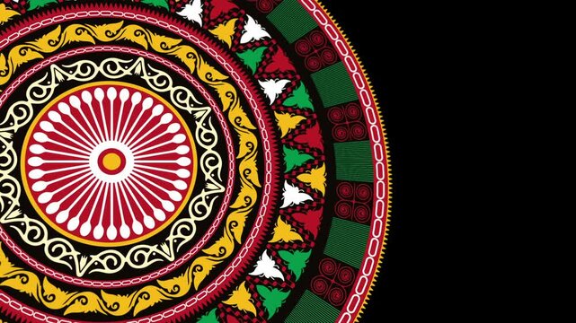 Ethnic vintage layout looping animation background