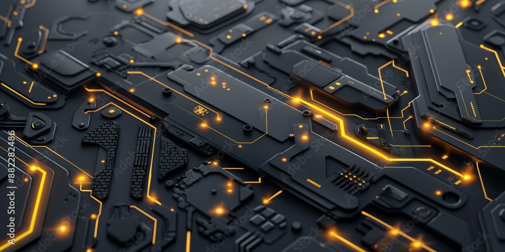Poster abstract structure circuit computer technology business background