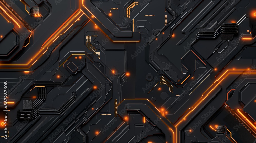 Fototapete abstract structure circuit computer technology business background