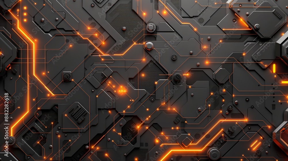 Leinwandbilder abstract structure circuit computer technology business background