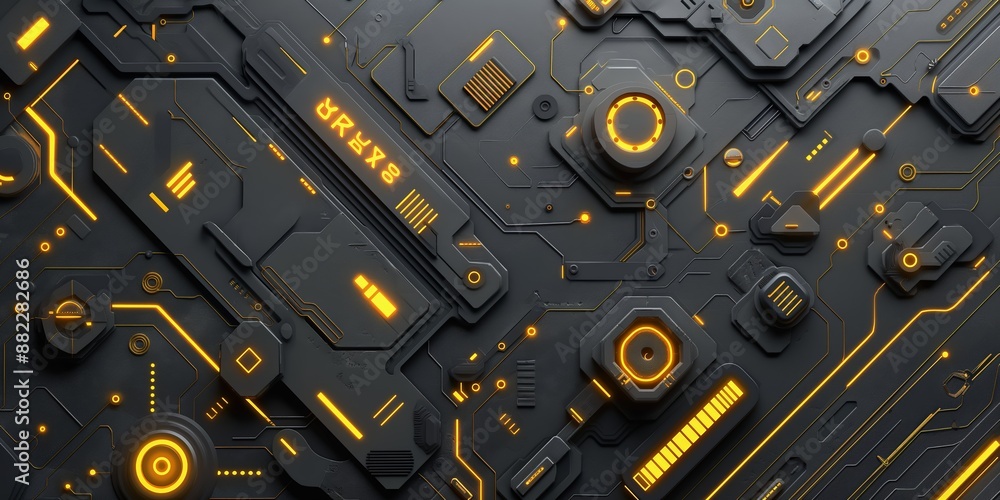 Poster abstract structure circuit computer technology business background