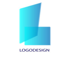 Art & Illustration box or L logo design vector 