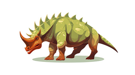 Fototapeta premium Dinosaur triceratops on a white background