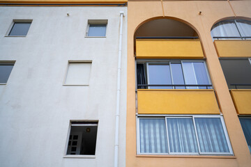 Fototapeta premium facade modern window loggia arch architecture apartment