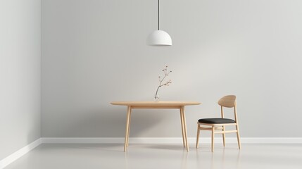 Elegant minimalist dining area featuring a modern table, simple chairs, and understated decor creating a clean, stylish, and inviting space perfect for contemporary living High Resolution picture, ,