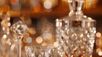 The sparkling surface of a glass cocktail shaker with a textured surface that resembles a diamond and adds a touch of glamour to any cocktailmaking experience.