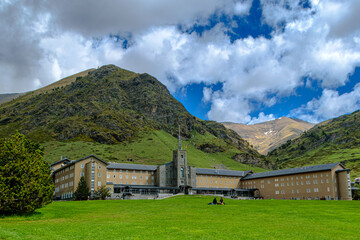 Nuria Sanctuary in high mountains