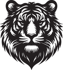 Tiger head vector art illustration