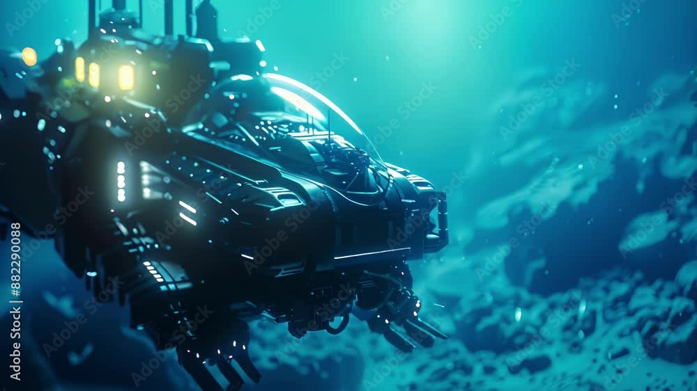 Poster a scientist remotely operates a robot in a deep ocean research vessel using telepresence to feel lik
