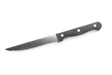 Kitchen knife on white background