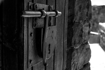 old door with lock