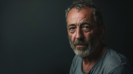 Fototapeta premium portrait of a man in grey shirt