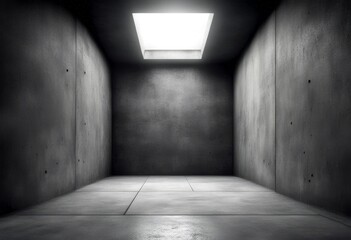 concrete illustration dark 3d interior room abstract empty wall white background floor light stone