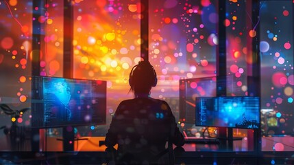 A virtual offboarding session for remote employees, high-tech setup, respectful closure