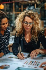 Fototapeta premium Embracing Economic Equality: Diverse Team Collaboration in a Modern Office Setting - Photo-realistic Business Concept