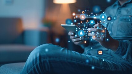 Digital Overload: Coping with Multiple Devices in a Vibrant World - Mental Health and Social Media Concept