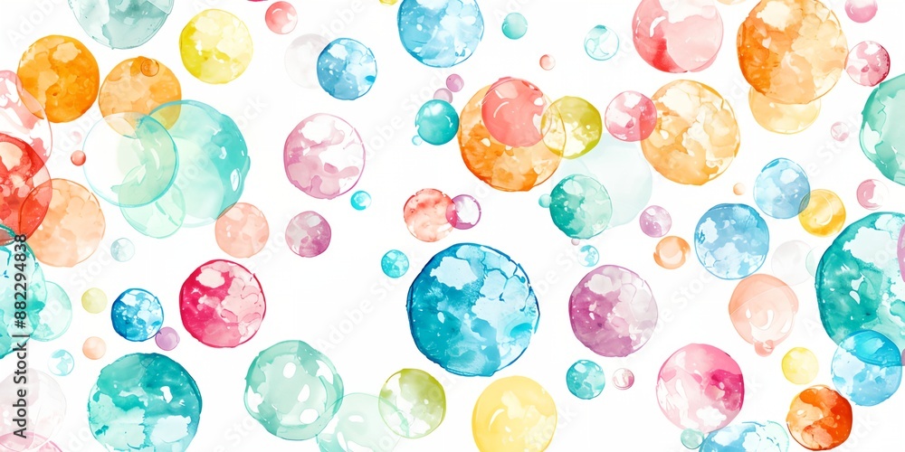 Aufkleber a colorful background with many small circles of different colors. the circles are all different siz