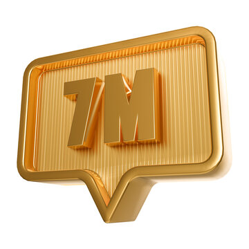 Thank you 7M followers celebration gold