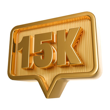 Thank you 15k followers celebration gold