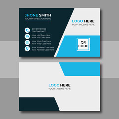 Simple business card design. business card design for business and personal use. print ready, vector illustration design, horizontal layout
