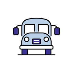 School Bus icon design with white background stock illustration