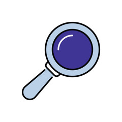 magnifier icon design with white background stock illustration