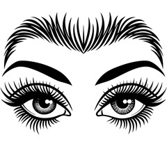 eyebrow and eyelash design