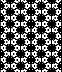 Black and white seamless abstract pattern. Background and backdrop. Grayscale ornamental design.