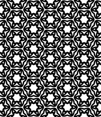 Black and white seamless abstract pattern. Background and backdrop. Grayscale ornamental design.