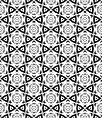 Black and white seamless abstract pattern. Background and backdrop. Grayscale ornamental design.