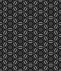 Black and white seamless abstract pattern. Background and backdrop. Grayscale ornamental design.