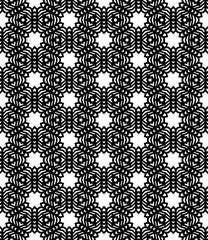 Black and white seamless abstract pattern. Background and backdrop. Grayscale ornamental design.