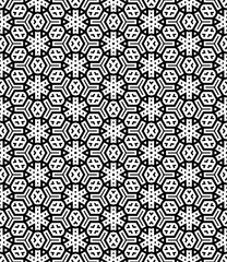 Black and white seamless abstract pattern. Background and backdrop. Grayscale ornamental design.