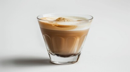 Close-up of a Glass of Latte