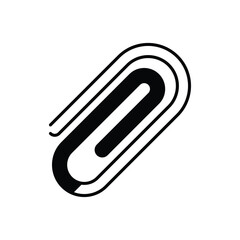 Obraz premium Paper Clip icon design with white background stock illustration
