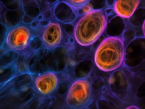 human skin cells under a microscope