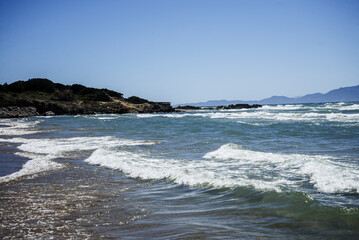 Obraz premium sea ​​coast in the Peloponnese region