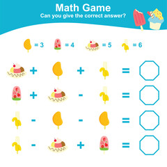 Mathematic counting worksheet. Math activity, count and write the answer. Additional mathematic worksheet. Educational printable math worksheet for children. 