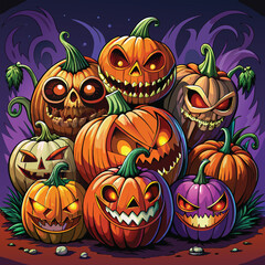 Halloween background pumpkin