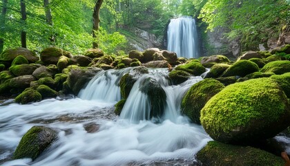 Fototapeta premium Cascada en el Bosque