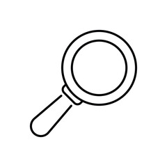 magnifier icon design with white background stock illustration