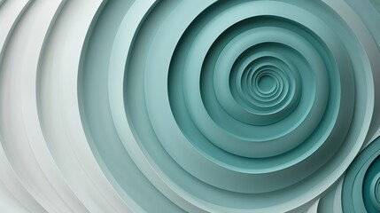 A minimalist wallpaper featuring concentric circles in shades of teal