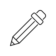 Pencil icon design with white background stock illustration
