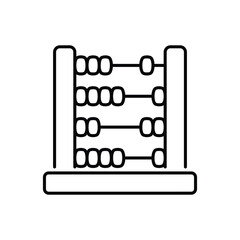 Abacus icon design with white background stock illustration