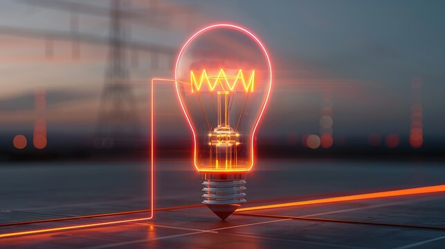 Double exposure of an engineer working on electrical systems at twilight, showcasing hard work and modern technology in industrial settings Illustration, Image, , Minimalism,